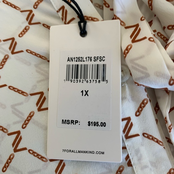 ✨ 7 For All Mankind✨Women's Tie Neck Blouse✨ - Picture 8 of 14